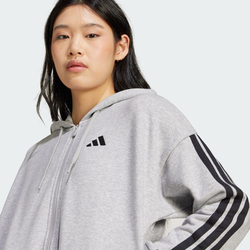 Foto 7 pulgar | Sudadera Adidas W 3s Ft Fz Hd Gris para Mujer