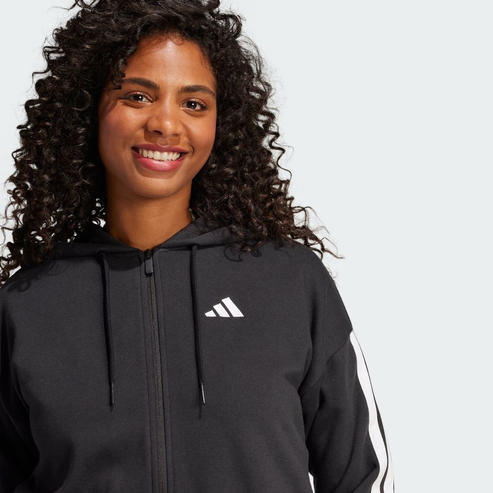 Foto 8 pulgar | Sudadera Adidas  W 3s Ft Fz Hd Negra para Mujer