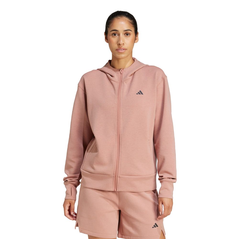 Foto 3 pulgar | Hoodie Adidas Rosa D4T FZ para Mujer