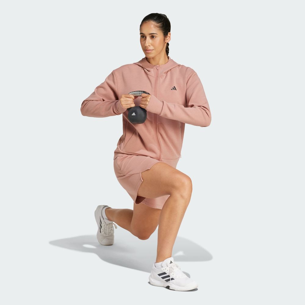 Foto 6 pulgar | Hoodie Adidas Rosa D4T FZ para Mujer
