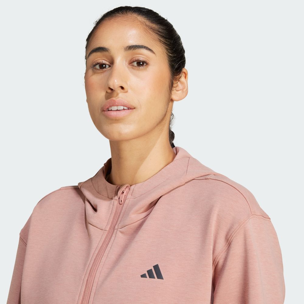 Foto 7 pulgar | Hoodie Adidas Rosa D4T FZ para Mujer