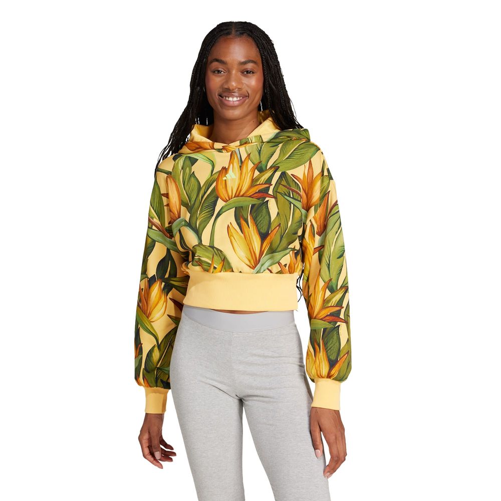 Foto 2 | Farm Hoodie Adidas Amarillo Mujer