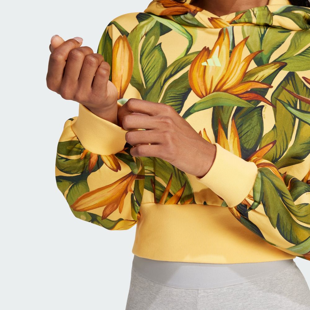 Foto 6 | Farm Hoodie Adidas Amarillo Mujer