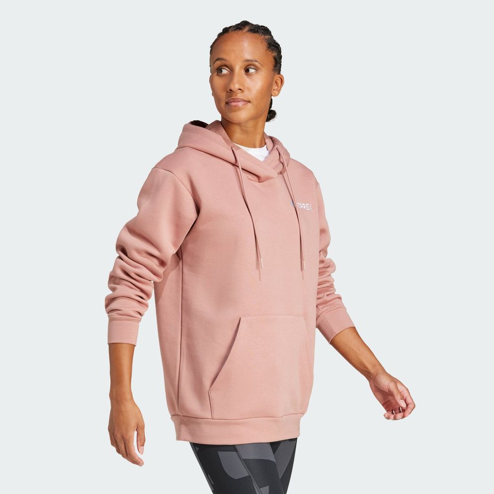 Foto 6 pulgar | Sudadera Adidas W Mt S Logo Hd  Rosa para Mujer