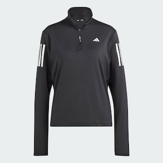 Foto 3 | Chamarra Own The Run Cierre Corto Adidas Negro Mujer