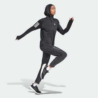 Foto 5 | Chamarra Own The Run Cierre Corto Adidas Negro Mujer