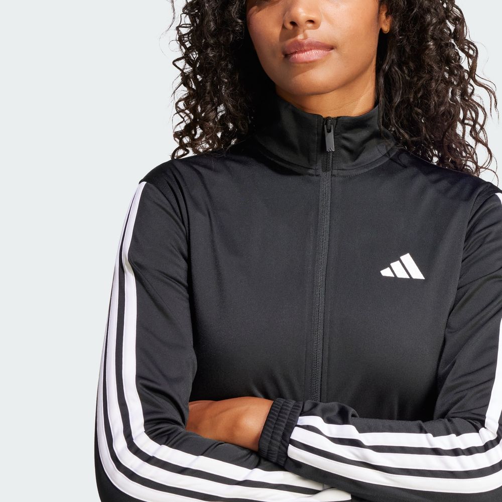 Foto 6 | Chamarra Deportiva 3 Franjas Tricot Adidas Negra para Mujer