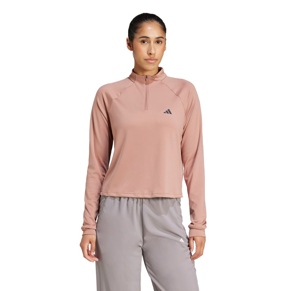 Foto 2 | Sudadera Tr-es 1/4zip Adidas Rosa para Mujer