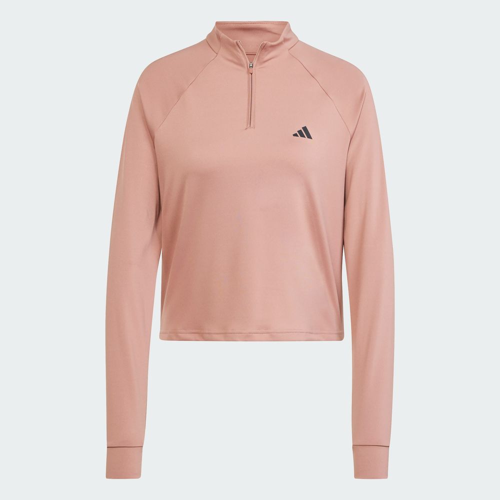 Foto 4 pulgar | Sudadera Tr-es 1/4zip Adidas Rosa para Mujer