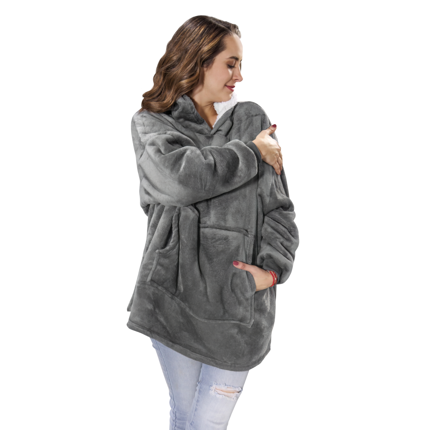 Foto 2 | 2 Pack Sudadera Cobija Hoodie Térmica Polartic