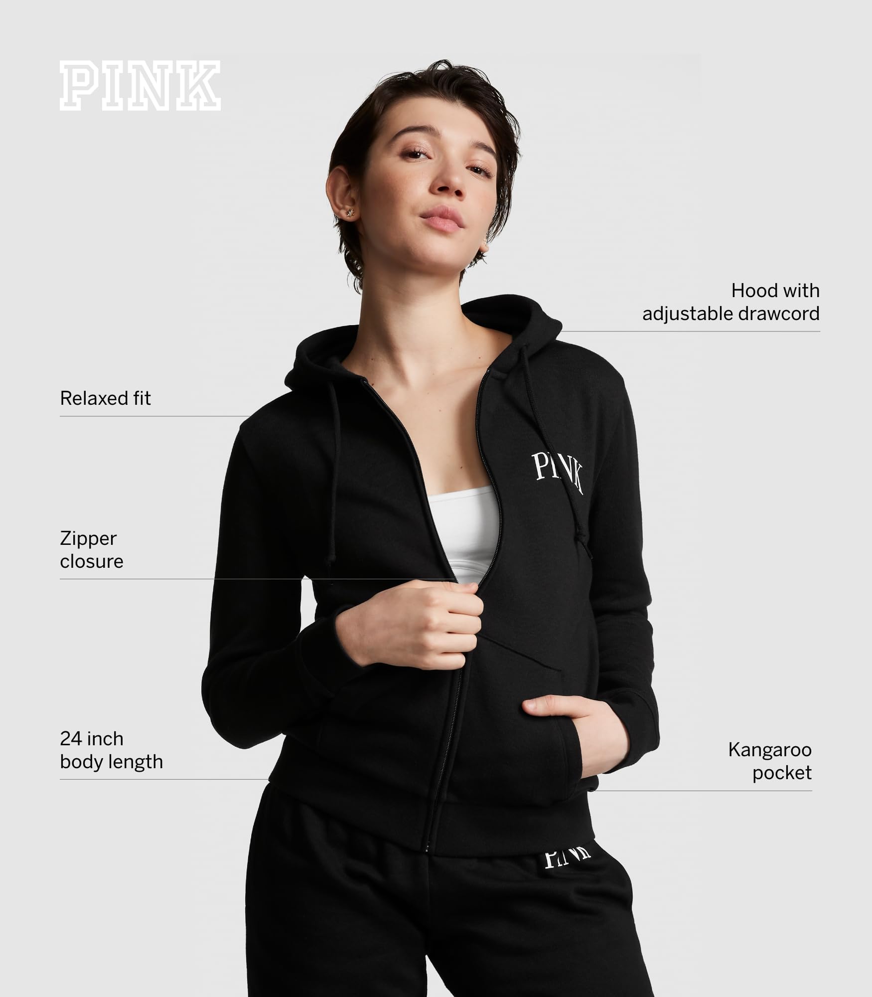Foto 6 pulgar | Sudadera Victoria's Secret Rosa para Mujer - Venta Internacional