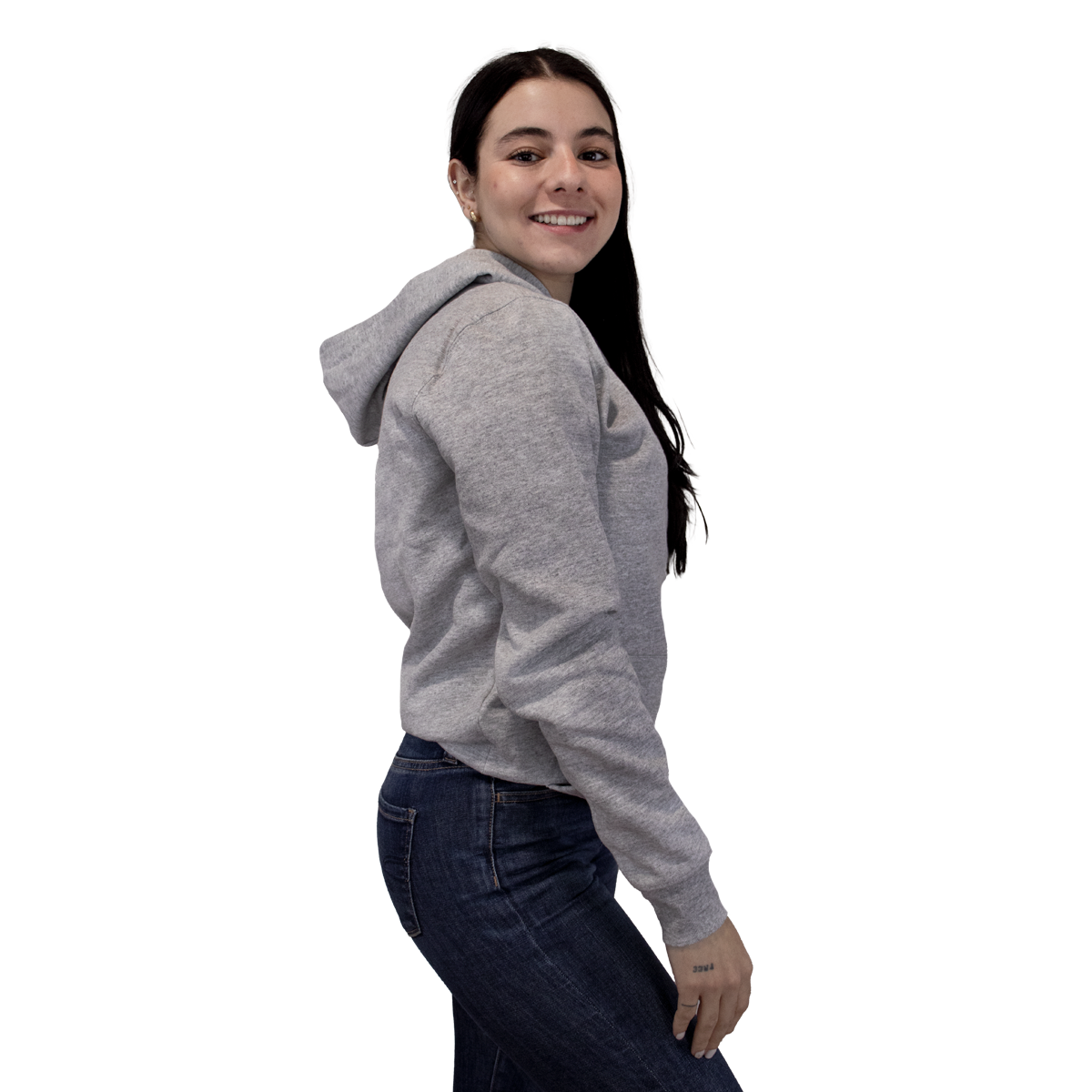 Foto 5 | Sudadera Básica Indicum Denim Gris Mujer