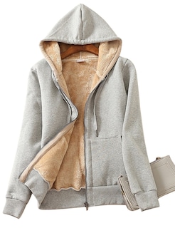Foto 1 | Sudadera con Capucha y Chaqueta Yeokou para Mujer con Forro Sherpa - Venta Internacional