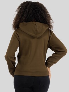 Foto 3 | Sudadera Termica De Mujer Sud-1015-2 Cafe Con Capucha Y Cierre