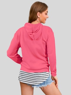 Foto 3 | Sudadera Termica De Mujer Sud-1015-2 Rosa Claro Con Capucha Y Cierre