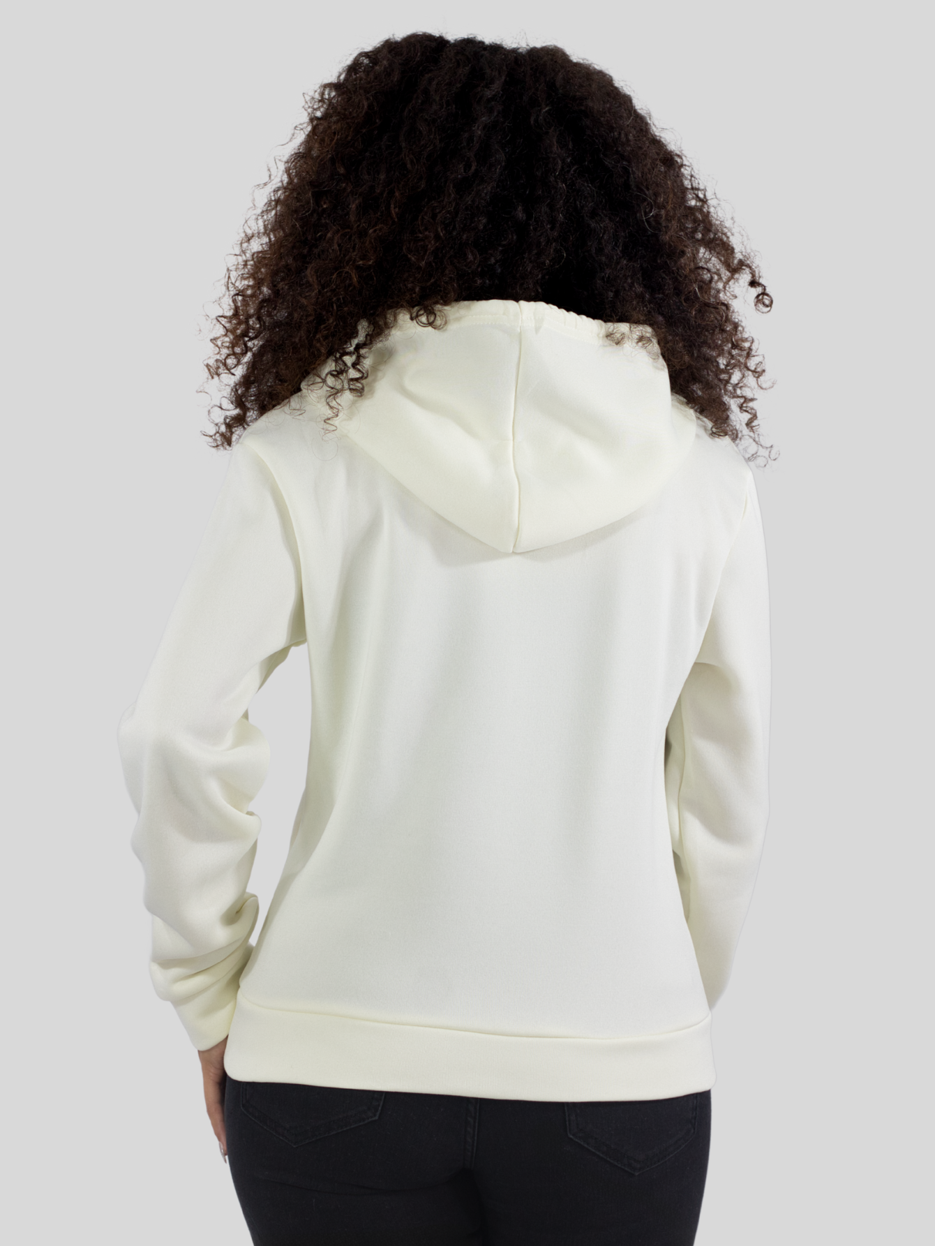 Foto 4 pulgar | Sudadera Termica De Mujer Sud-1015-2 Blanco Hueso Con Capucha Y Cierre