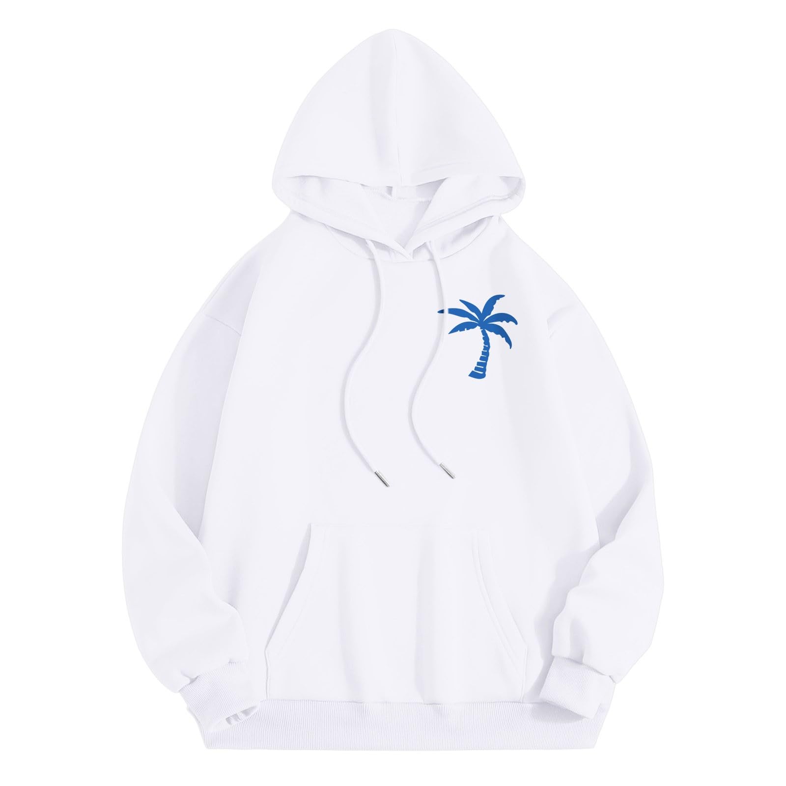 Foto 7 pulgar | Sudadera Con Capucha Y Capucha Puff Para Mujer Preppy White Xl - Venta Internacional.
