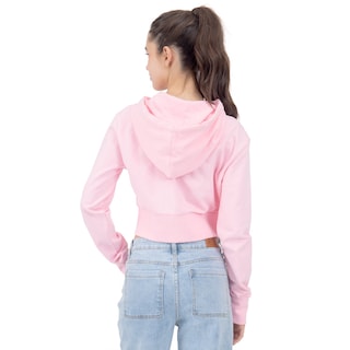 Foto 3 | Sudadera Para Mujer Crop Con Capucha Y Cierre Quarry