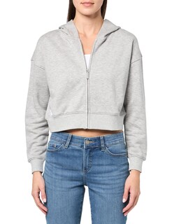 Foto 1 | Sudadera Con Capucha Florence By Mills Cozy Crush, Corta Con Cremallera, Gris Jaspeado - Venta Internacional.