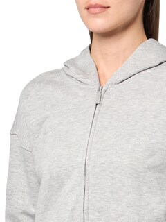 Foto 3 | Sudadera Con Capucha Florence By Mills Cozy Crush, Corta Con Cremallera, Gris Jaspeado - Venta Internacional.