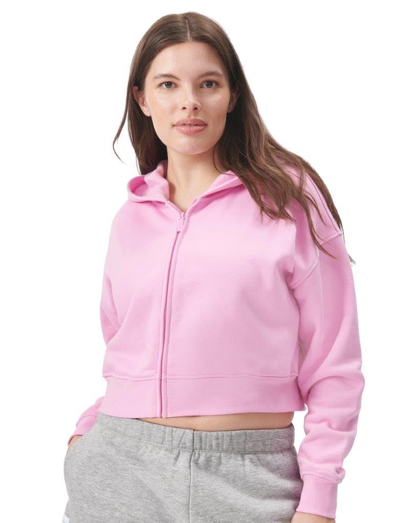 Foto 1 | Sudadera Con Capucha Florence By Mills Cozy Crush, Corta Con Cremallera, Rosa Intenso - Venta Internacional.