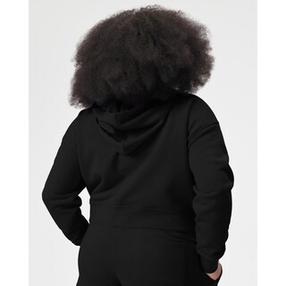 Foto 2 | Sudadera Con Capucha Florence By Mills Cozy Crush, Corta Con Cremallera, Negra, Xs - Venta Internacional.