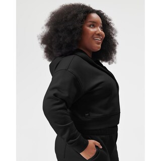Foto 3 | Sudadera Con Capucha Florence By Mills Cozy Crush, Corta Con Cremallera, Negra, Xs - Venta Internacional.