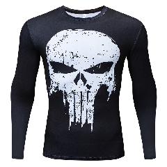 Foto 2 | Venta Internacional- Camiseta de Compresión Manga Larga Punisher para Correr