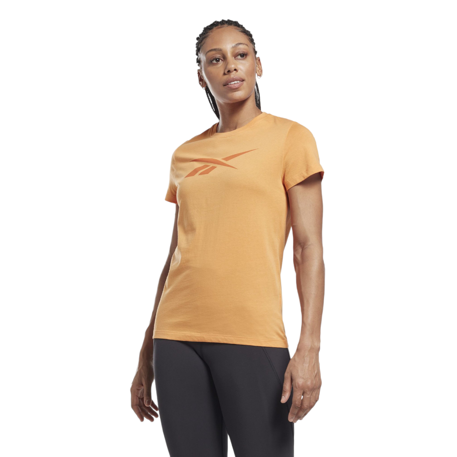 Foto 3 pulgar | Playera Reebok Naranja para Mujer