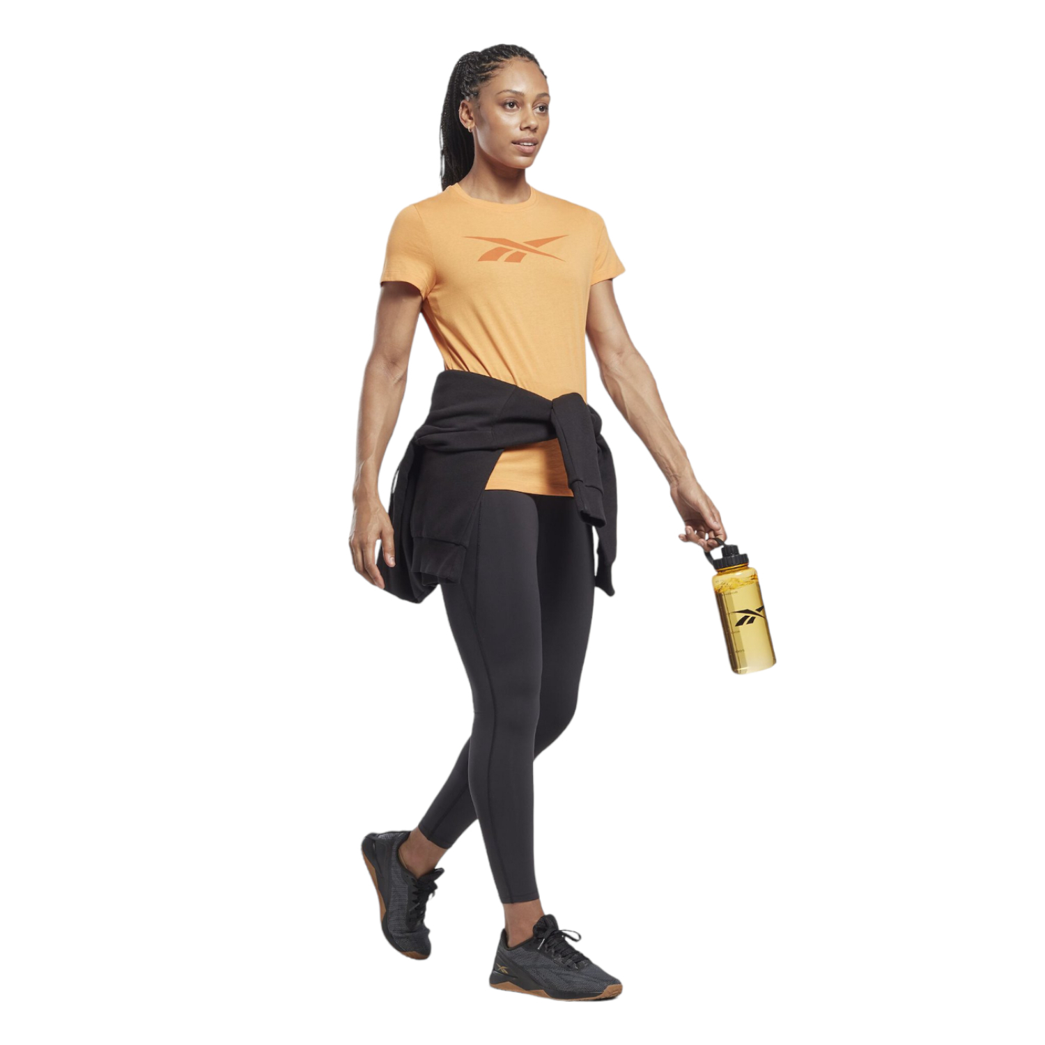 Foto 5 pulgar | Playera Reebok Naranja para Mujer