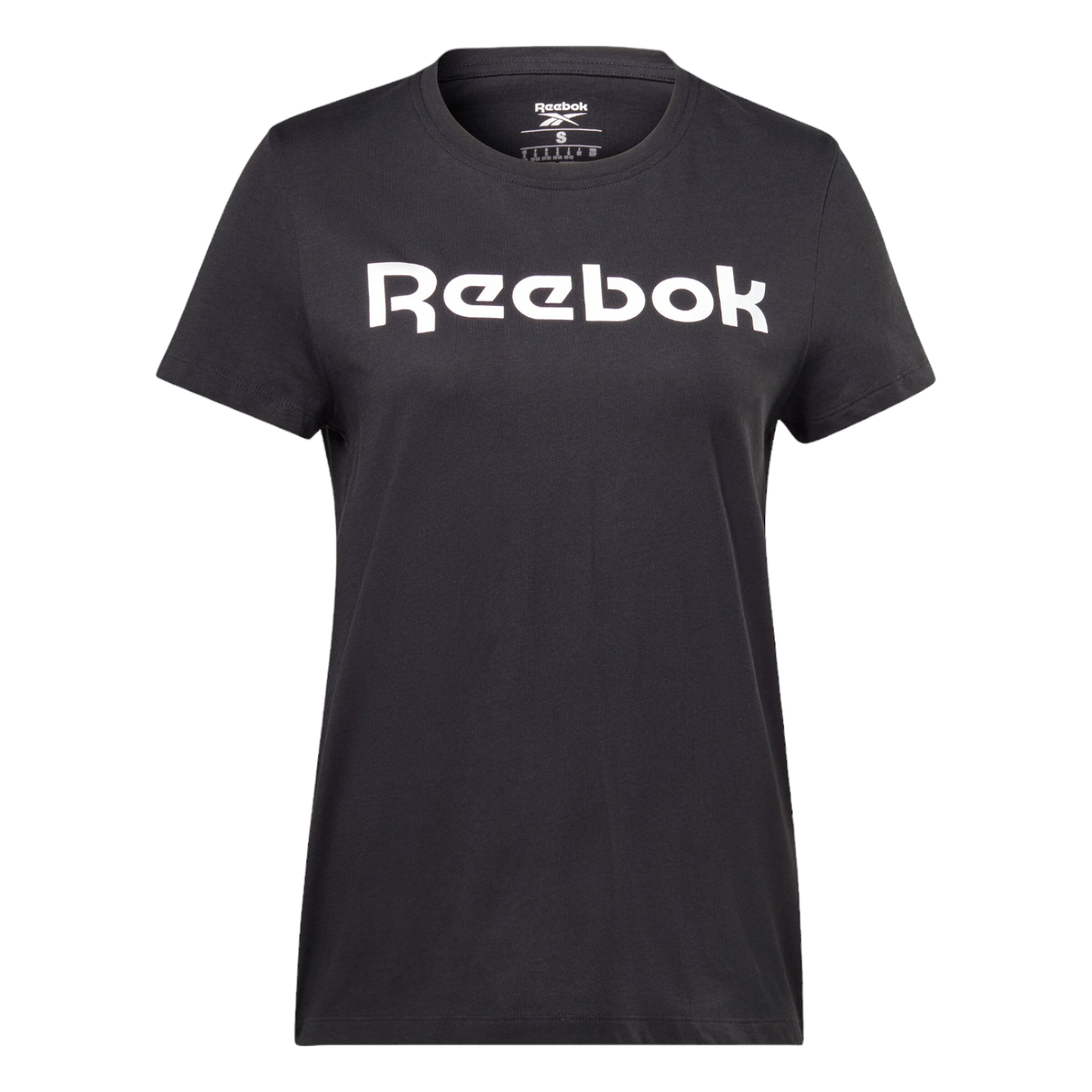 Playera Reebok Deportiva Logo Vector color Negro Modelo Ht6184