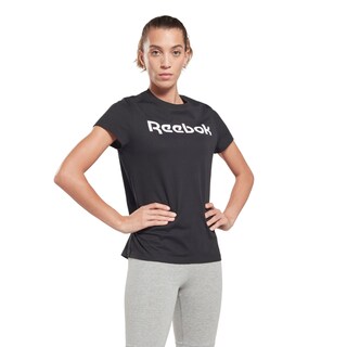 Foto 2 | Playera Reebok Deportiva Logo Vector color Negro Modelo Ht6184