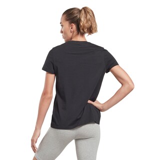 Foto 3 | Playera Reebok Deportiva Logo Vector color Negro Modelo Ht6184