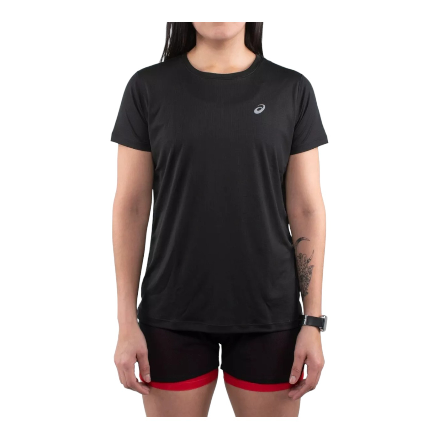 Foto 3 pulgar | Playera Asics Graphic 1 Negra para Mujer