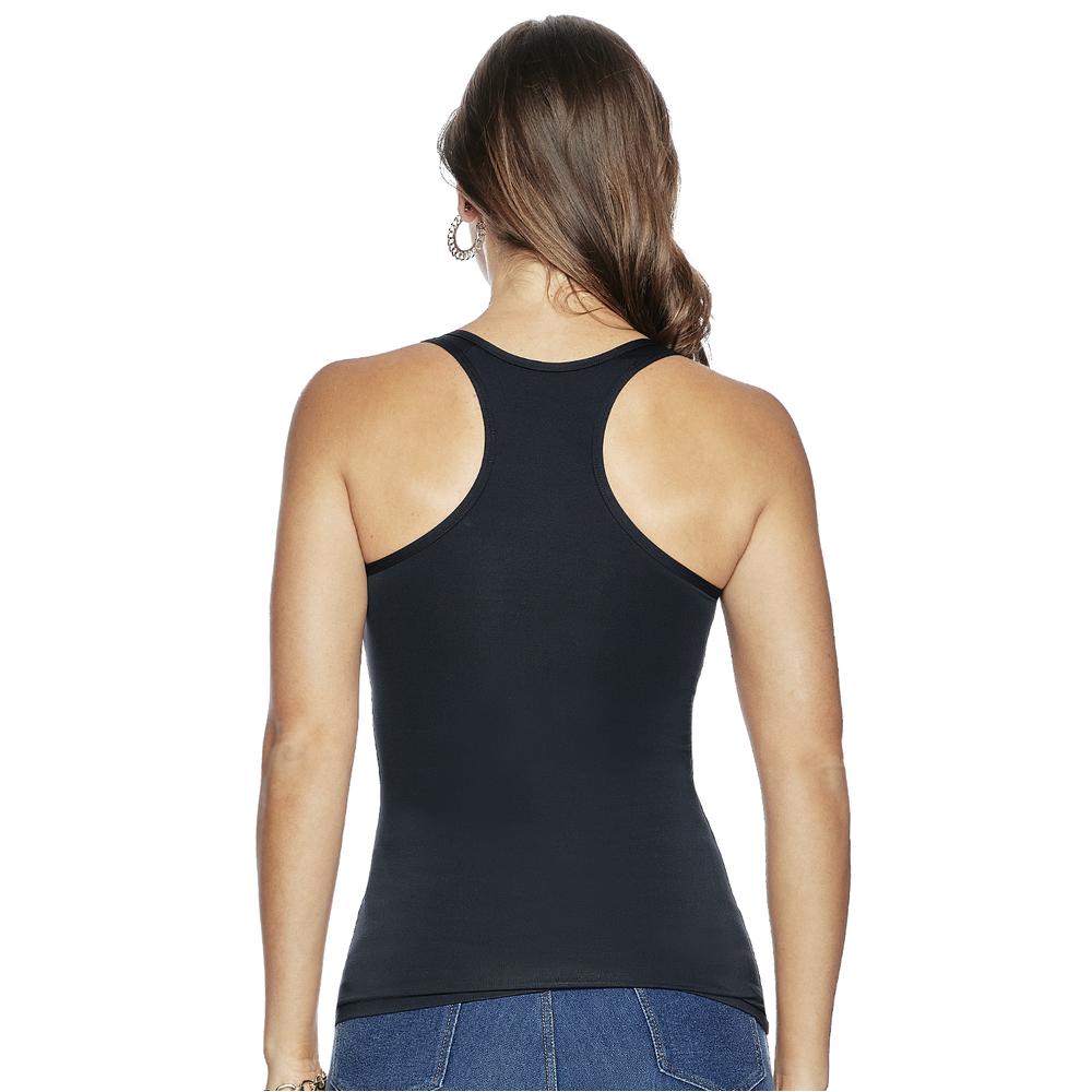 Foto 5 pulgar | Top Racerback Ilusión Negra para Mujer