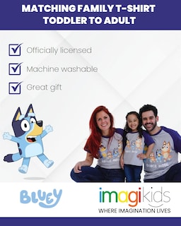Foto 4 | Camiseta Bluey Bingo Dad Bluey Family Mom X-small Para Mujer - Venta Internacional.