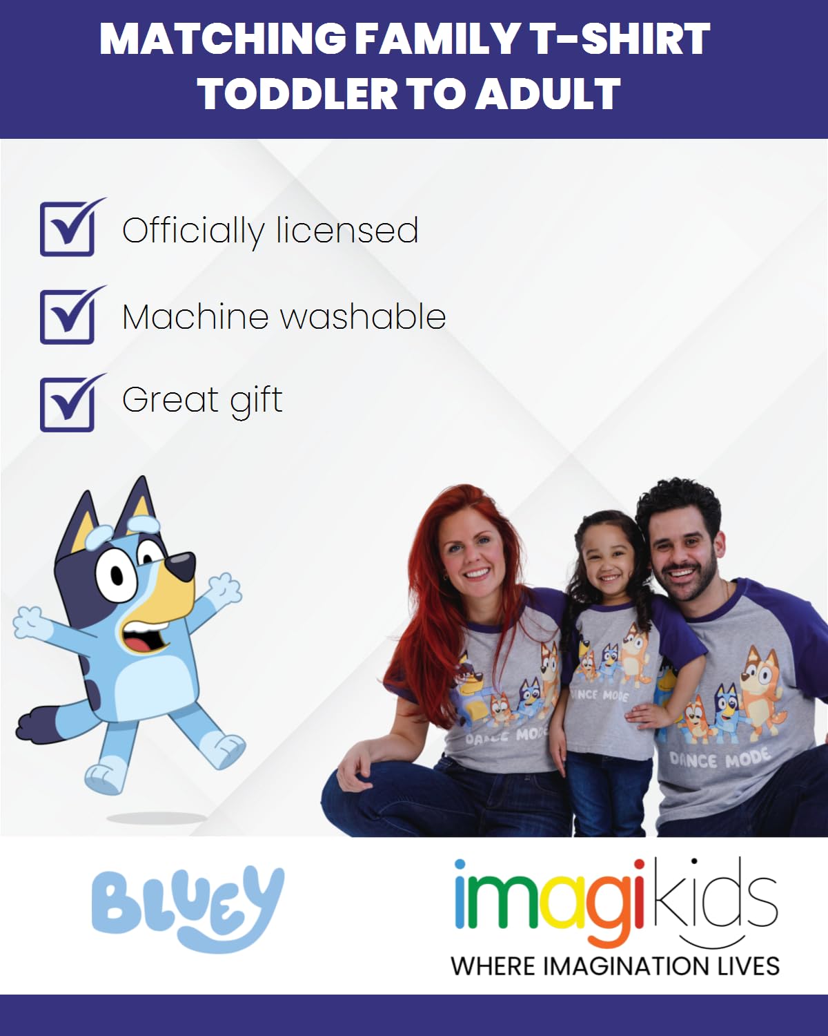 Foto 5 pulgar | Camiseta Bluey Family Mom Bluey Bingo Dad Bluey Graphic - Venta Internacional.