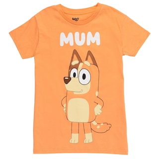 Foto 2 | Camiseta Bluey Mum Chilli Graphic Para Mujer Azul Talla S - Venta Internacional.
