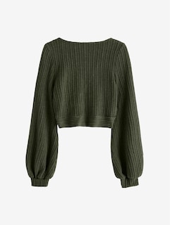 Foto 3 | Jersey Corto Zaful Para Mujer Con Mangas Acanaladas Con Forma De Farol - Venta Internacional.
