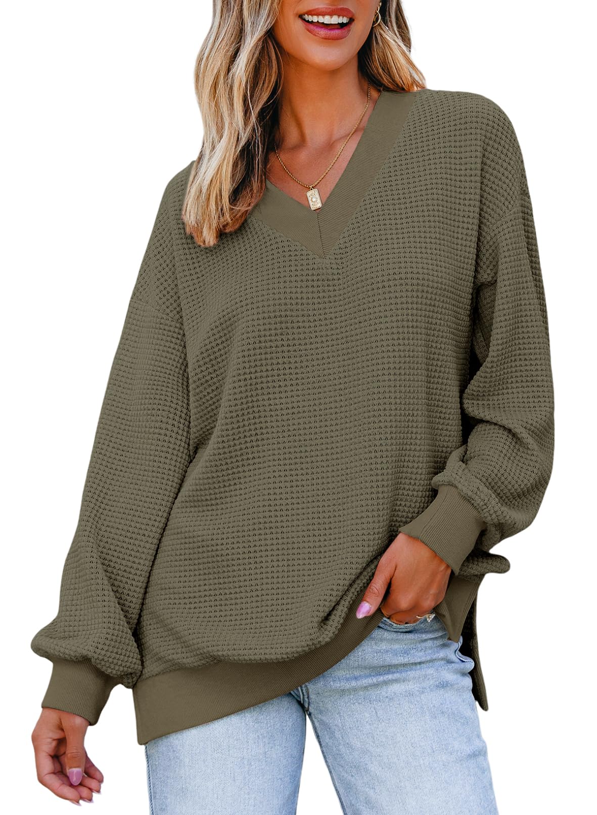Foto 2 pulgar | Camisa de Manga Larga Dokotoo Verde para Mujer - Venta Internacional