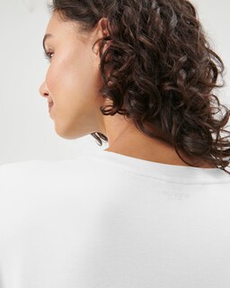 Foto 2 | Camiseta Florence By Mills Cozy Crush Blanca para Mujer - Venta Internacional