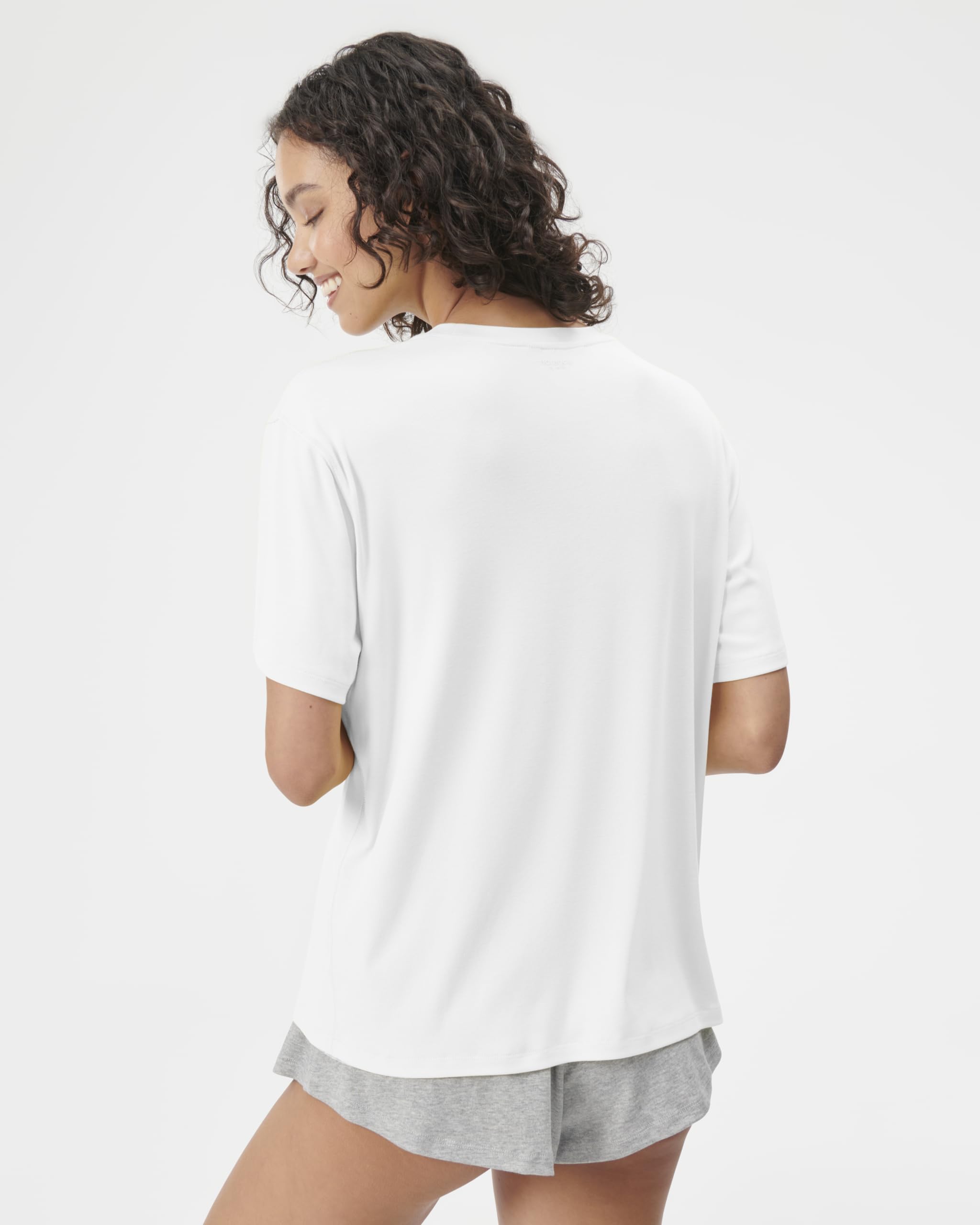 Foto 4 pulgar | Camiseta Florence By Mills Cozy Crush Blanca para Mujer - Venta Internacional