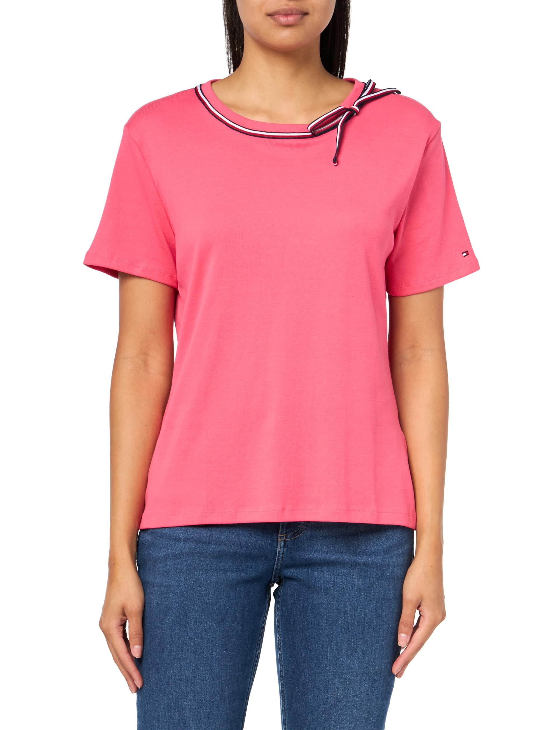 Foto 2 pulgar | Camiseta Tommy Hilfiger Ropa Deportiva Para Mujer Global Rosette Xs - Venta Internacional.