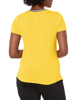 Foto 2 | Camiseta Tommy Hilfiger Para Mujer Con Cuello En V Y Estampado Con La Bandera Snapdragon - Venta Internacional.