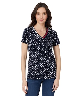 Foto 1 | Camiseta Tommy Hilfiger Para Mujer, Ropa Deportiva, Cuello En V, Algodón, Xxl - Venta Internacional.