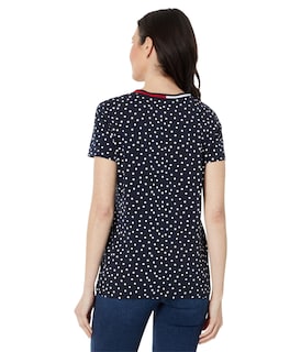 Foto 2 | Camiseta Tommy Hilfiger Para Mujer, Ropa Deportiva, Cuello En V, Algodón, Xxl - Venta Internacional.