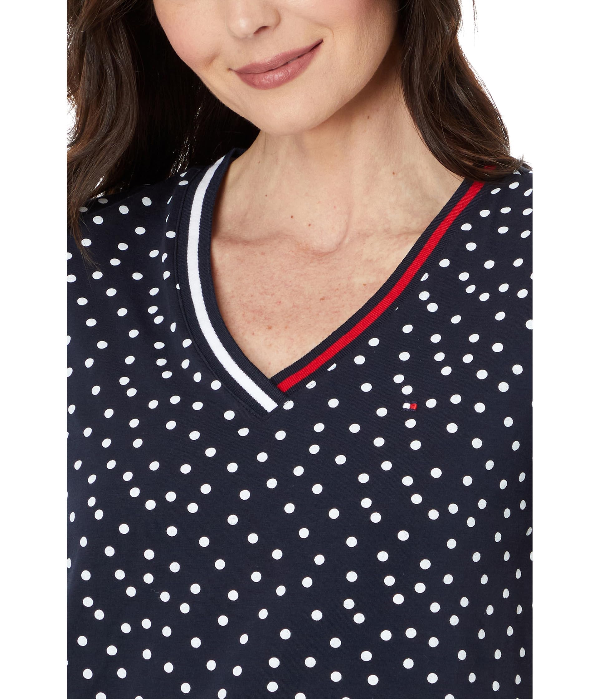Foto 4 pulgar | Camiseta Tommy Hilfiger Para Mujer, Ropa Deportiva, Cuello En V, Algodón, Xxl - Venta Internacional.