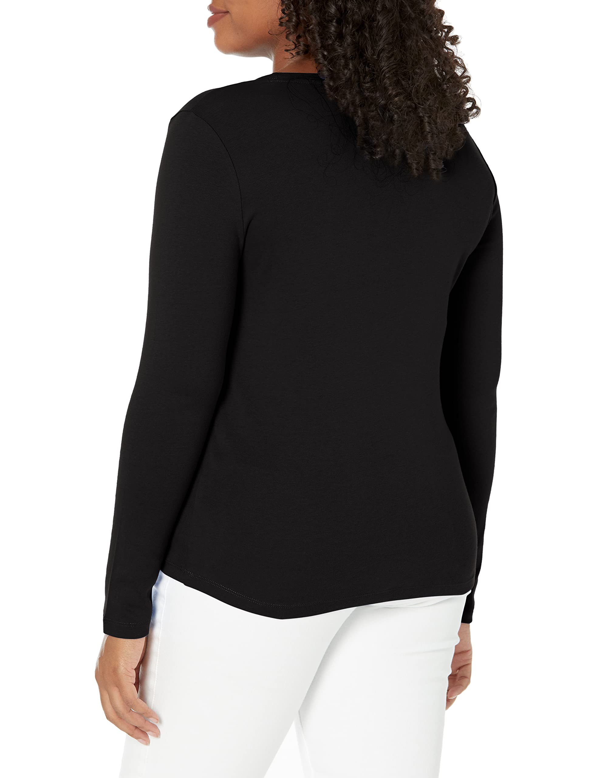 Foto 3 pulgar | Camiseta Tommy Hilfiger Para Mujer, Manga Larga, Cuello Redondo, Negra - Venta Internacional.
