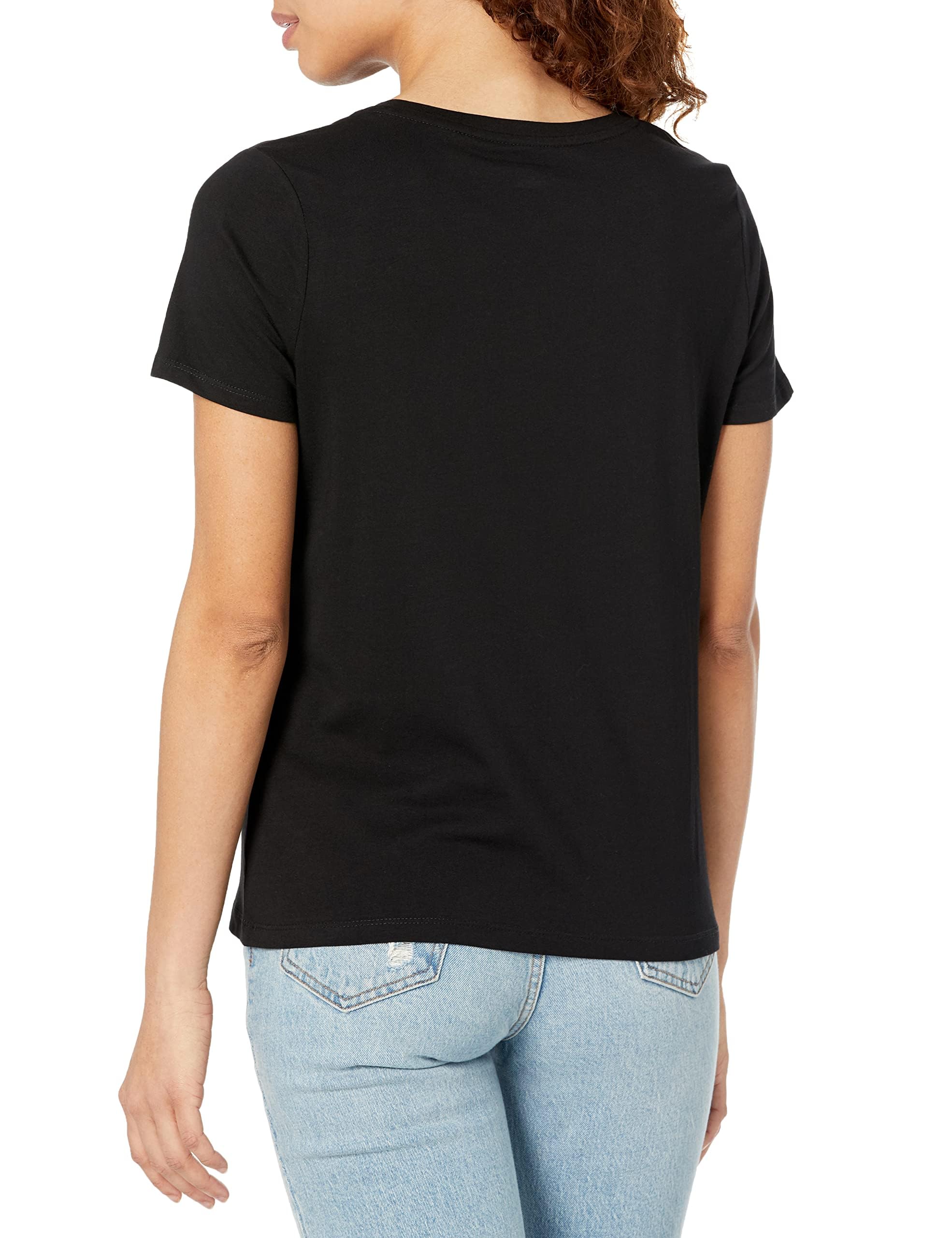 Foto 3 pulgar | Camiseta Tommy Hilfiger Para Mujer, Cuello Redondo, Logotipo, Corazón Negro - Venta Internacional.