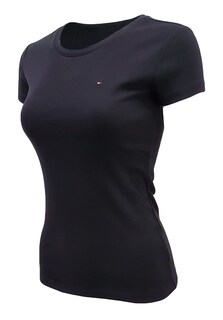 Foto 3 | Camiseta Tommy Hilfiger Para Mujer Con Cuello Redondo Y Logotipo, Color Negro, Talla L - Venta Internacional.